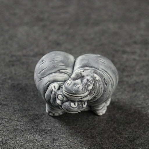 Фигурка «Бегемотики маленькие (сердечком)», 3.2 см