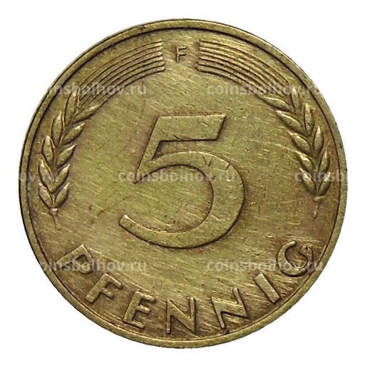 Монета 5 пфеннигов 1950 года F Германия