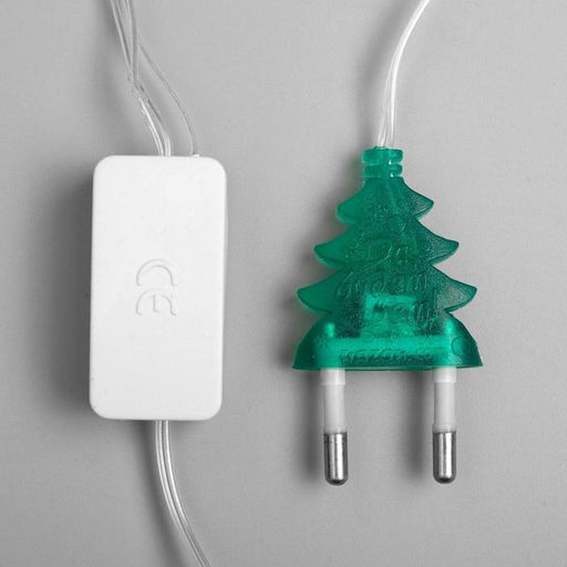 Гирлянда Нить 5 м с насадками Шишки большие, IP20, прозрачная нить, 20 LED, свечение мульти (RG/RB), мигание, 220 В - Luazon lighting фото 5