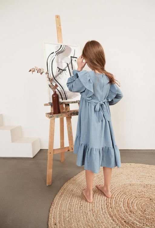 Л 22-24 платье для девочки Таисия голубое - Etoelf фото 4