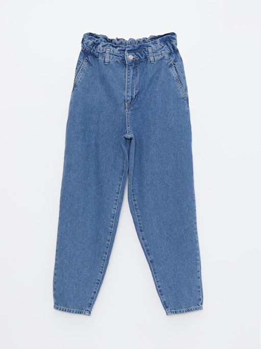 Y?ksek Bel Slouchy Kad?n Jean Pantolon