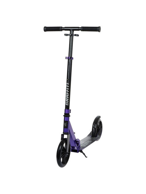 Самокат городской GRAFFITI, складной, колёса PU 200, 86A, ABEC 9, подножка, цвет фиолетовый