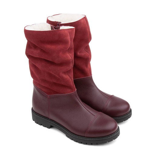 Сапоги детские шерсть 22017 кожа, МОСКВА бордо - Tapiboo фото 8