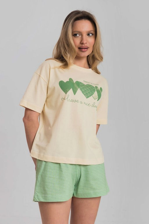 Пижама М325338Пмз молочный/зеленый - Елена фото 2