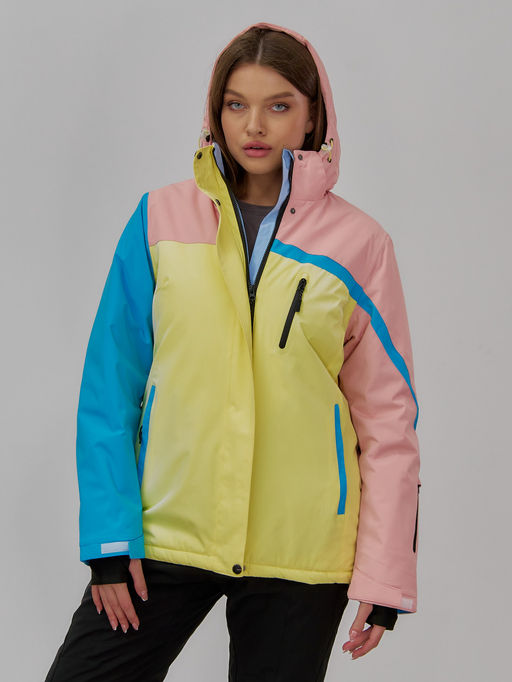 Горнолыжный костюм женский зимний желтого цвета 016J - Chunmai фото 11