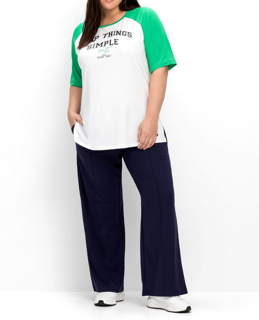 Блузка, бело-зеленая - Sheego фото 5