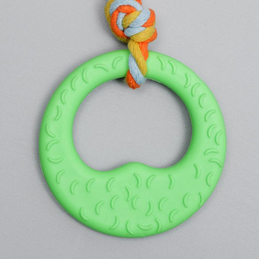 Игрушка жевательная с канатом Гиря, зелёная - Пижон фото 3