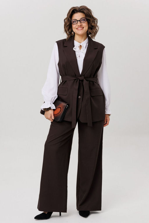 Брюки ANELLI 1702 блестящий каштан