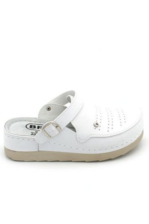 Jelena B | 703 / (white)/ Женские сабо (белый) из натуральной кожи. - Milka shoes&more фото 3