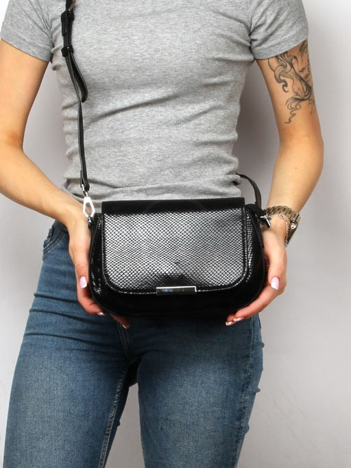 Сумка женская искусственная кожа VSH-V-0191-G, 1отд+карм/перег, плечевой ремень, черный SALE 262803 - Adelia фото 10