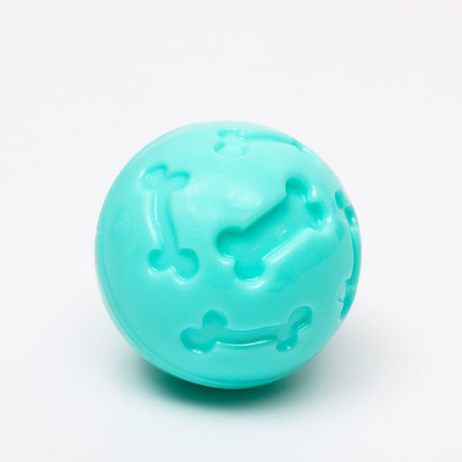 Мяч под лакомства, утолщённый TPR, 7 см, бирюзовый - Пижон фото 3
