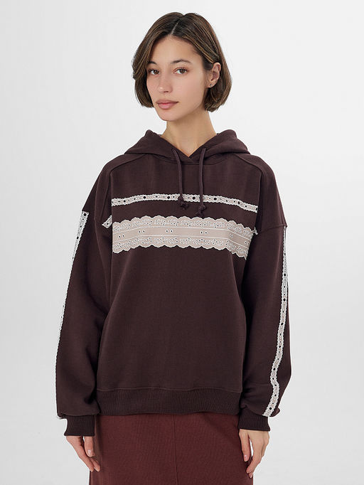 Худи женское коричневое с печатью