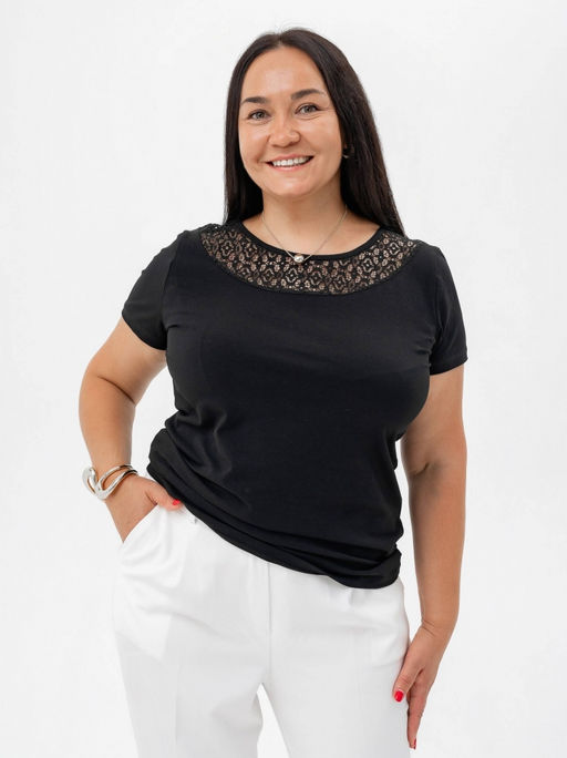 Футболка жен.арт.373-8,черная