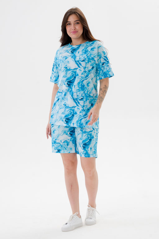 Костюм из кулирки унисекс дым бирюза - Амадэль фото 3