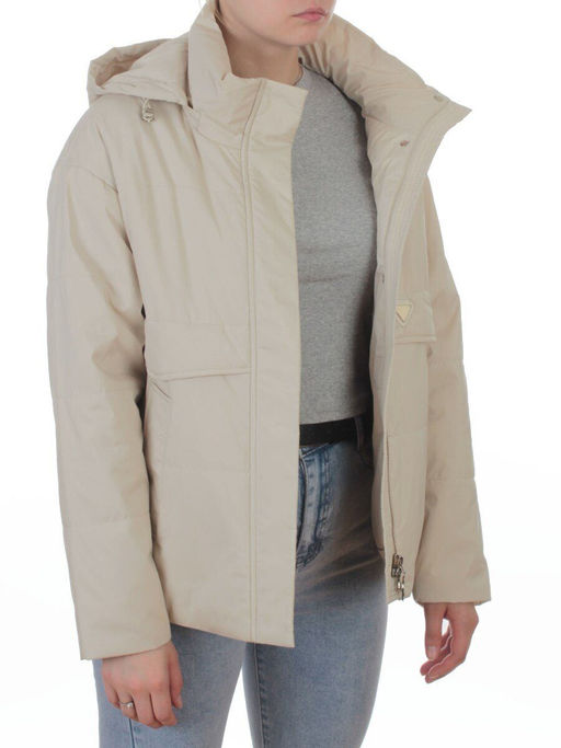 7060 BEIGE Куртка демисезонная женская (100 гр. холлофайбер)