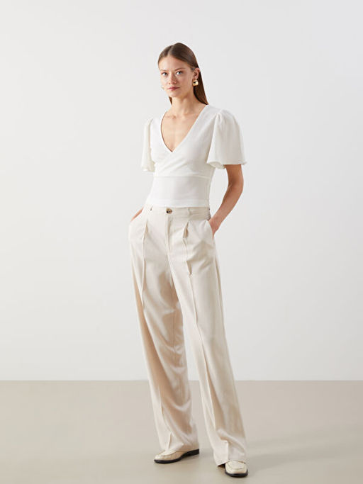 Kruvaze Yaka Kad?n Bluz