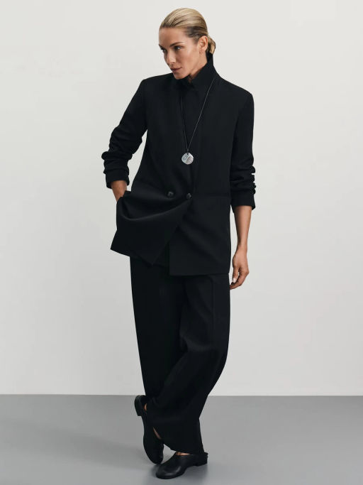 Двубортный жакет прямого кроя / Zarina  фото 2