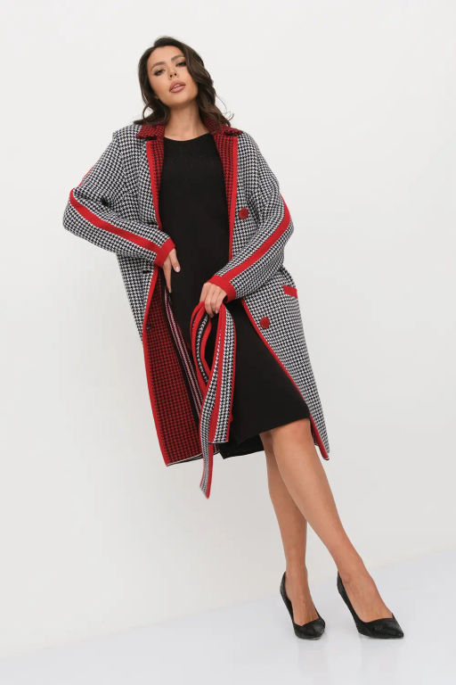 БЕЛАРУСЬ Кардиган Д 2867/черно-красный