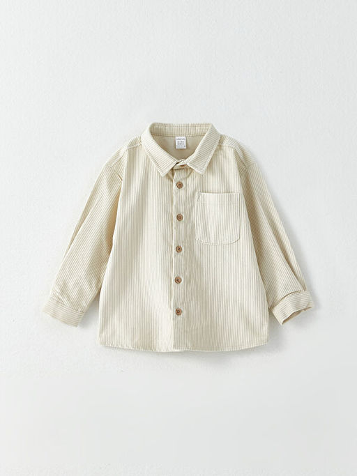 Uzun Kollu Basic Erkek Bebek Kadife G?mlek - Waikiki фото 3