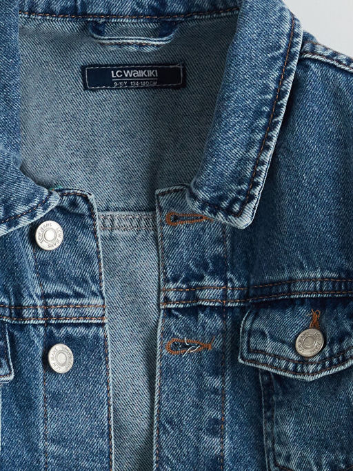 G?mlek Yaka Erkek ?ocuk Jean Ceket