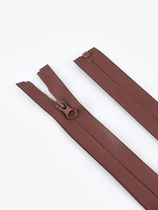 Цена за 10 шт. Молния «Спираль», №7, разъёмная, водонепроницаемая, замок автомат, 50 см, коричневая