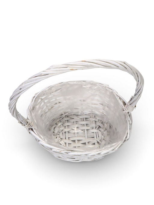 Корзина плетёная для хранения, ива, белая, набор 2 шт.