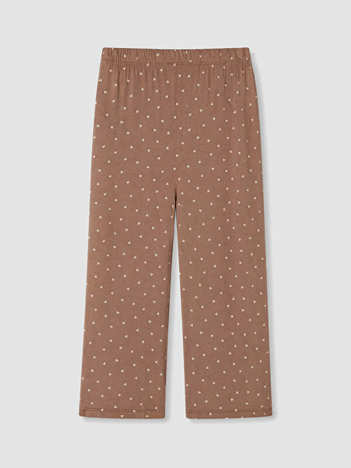 Kalp Desenli Kad?n Kapri Pijama Alt