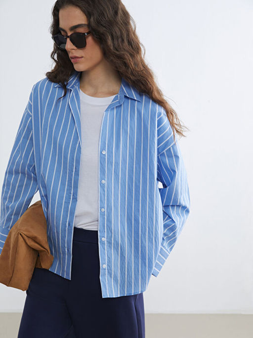 ?izgili Oversize Kad?n G?mlek