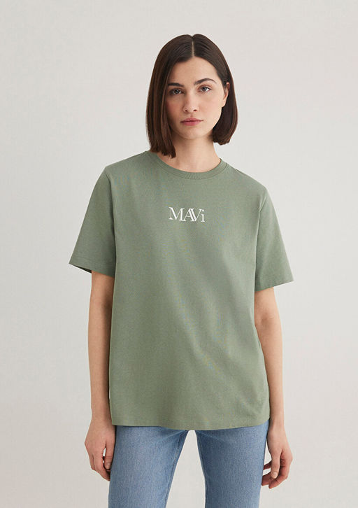 Mavi Logo Bask?l? Yesil Tisort  фото 3