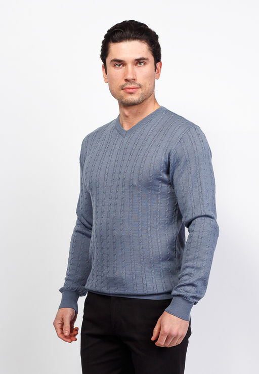 Джемпер мужской CASINO c124-косы Т (мокрый асфальт)  фото 8