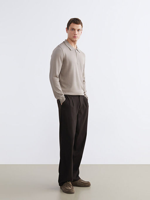 Polo Yaka Erkek Triko Kazak