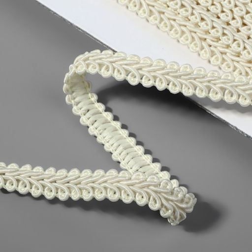 Цена за 2 шт. Тесьма декоративная «Шанель», 10 мм, 10±1 м, бежевая