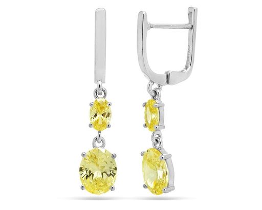 Серьги из серебра крайола циркон, Вивьен
