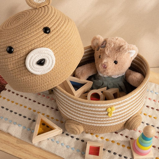 Корзина для игрушек SL Home Медведь, плетёная, ручной работы, 252641 см, коричневая - Sima-land home фото 6