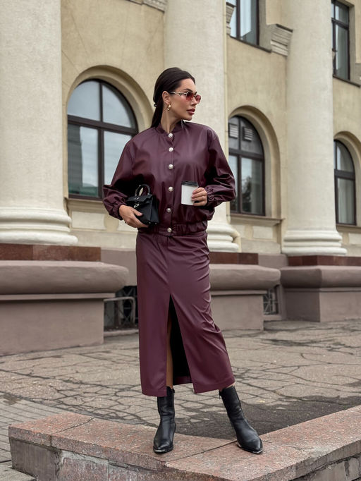 Юбка AURA 5076-164 бургунди