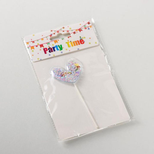 Топпер для торта «Конфетти. Сердечко», 12×5 см