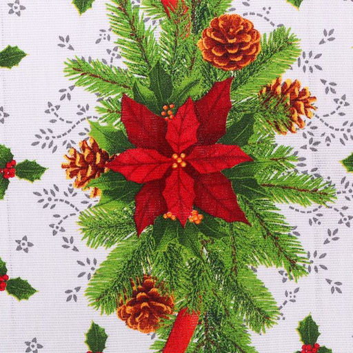 Полотенце кухонное новогоднее Паунсетия 35х60 см, 160 г/м2 - Доляна фото 2