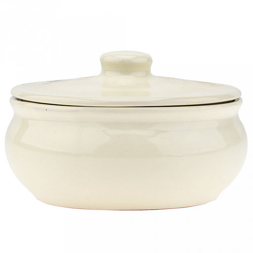 Пельменница керамическая "Малая" 1,25л, д19см, h12см, "Горошек", с крышкой (Россия)