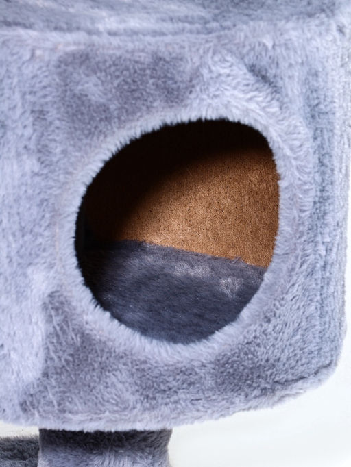 Комплекс для кошек с когтеточкой, лежанкой, джут, 583870 см, серый - Пижон фото 6