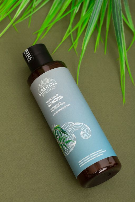 Шампунь "Против перхоти и выпадения волос" с цинком и маслом ним SIBERINA