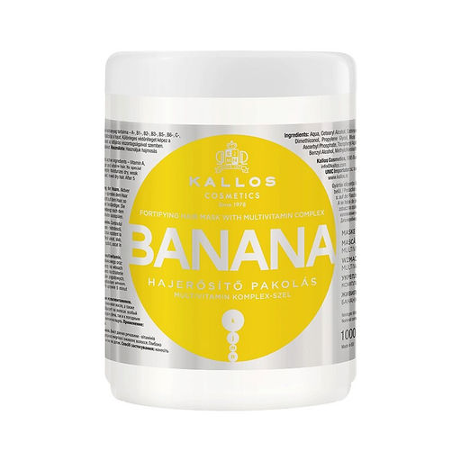 Kallos Маска Banana Укрепляющая маска для волос с комплексом мульти-витаминов и экстрактом Банана 500 мл