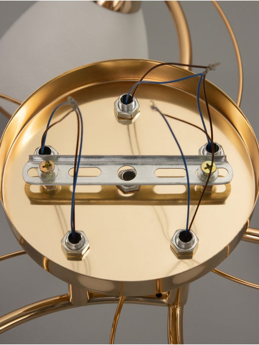 Люстра потолочная BayerLux «Андер», 5хЕ27, 40 Вт, золото, 44×44×24 см