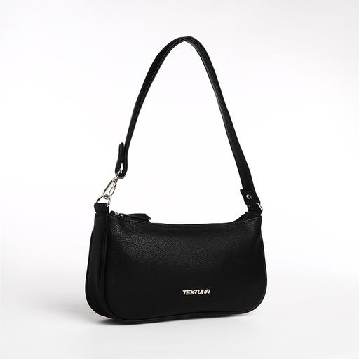 Сумка женская TEXTURA, багет, маленький размер, цвет чёрный  фото 3