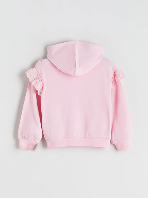 Kap??onlu K?z ?ocuk Fermuarl? Sweatshirt