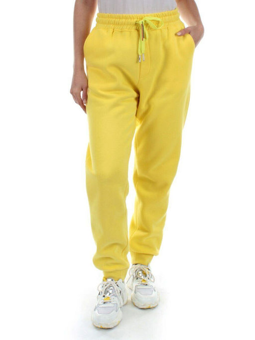 M061 YELLOW Брюки спортивные женские на флисе (100% хлопок) 7986 - Fashion фото 8