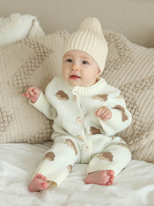 Молочный полушерстяной комбинезон - Kogankids фото 2