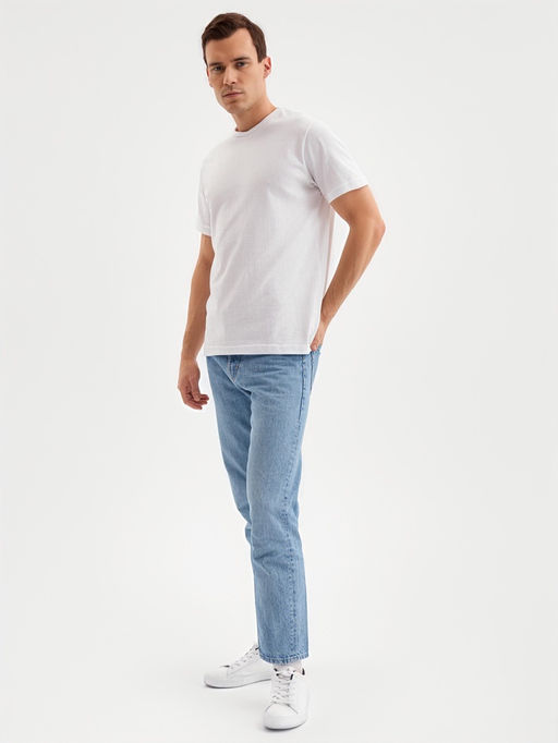 Футболка мужская Collorista, плотность 145 г/м², белая, размер 42-44