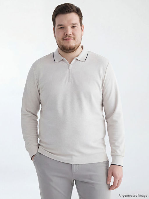Polo Yaka Uzun Kollu Erkek Ti??rt
