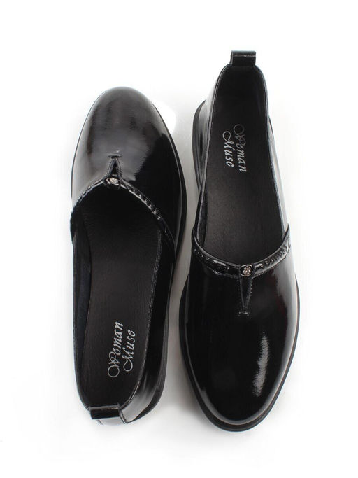 06-M17-5 BLACK Туфли женские (натуральная кожа)