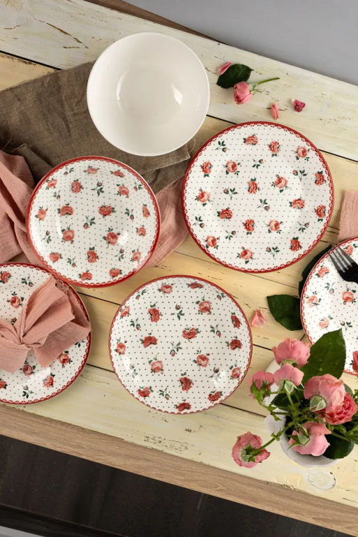 Тарелка глубокая Английский ситец YX21031SP80 20 см /КОРАЛЛ/ фото 10